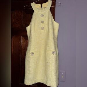 NWT Lilly Pulitzer Margarete skirted romper Yellow Finch Chic Chick Boucle new